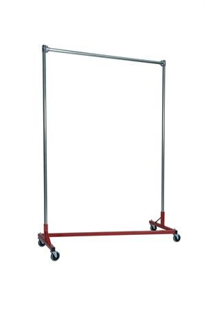 Quality Fabricators Heavy Duty Garment Z-Rack : Single Rail - 5' Base x 7' Up...