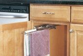Rev-A-Shelf 563-47 C Three Prong Pull-Out Towel Bar - Wire-Chrome