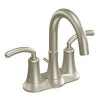 Moen 6510BN Icon Two-Handle Lavatory Faucet With Drain Assembly, Brushed Nickel (Not CA / VT Compliant)
