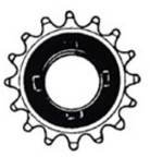 Pyramid 16T 3/32" BMX Bicycle Single Freewheel, Chrome