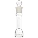 Chemglass CG-1615-05 Glass 5mL +/- 0.08mL Flat Bottom Heavy Duty Wide Mouth Volumetric Flask, with Glass Stopper, 96mm Height