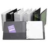 Slant Ring View Binder, 4Capacity, 11x8-1/2, Black, Sold as 1 each