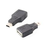 USB A Female to USB Mini Male 5 Pin Adapter