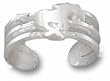 Southern Methodist (SMU) Mustangs 1/4" "Mustang" Toe Ring - Sterling Silver Jewelry