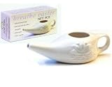 Ceramic Neti Pot Breath Easier by Himalayan Institute for Nasal Wash
