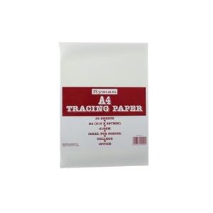 Ryman Tracing Paper A4 41gsm 25 Sheets - Color: WHITE