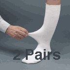 Therasock Smartknit Seamless Diabetic Socks - 2 Pair - White, Size L: Women 12-14 Men 11-13