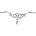 Tribal Heart Tear Drop Solar Blue Back Belly Chain