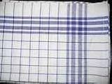 10er Pack Geschirrt�cher Halbleinen 60x80 cm Karo blau