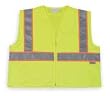 Condor 1YAJ5 Safety Vest, Class 2, XL, No Sleeves, Lime