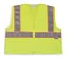 Condor 1YAJ3 Safety Vest, Class 2, Med, No Sleeves, Lime