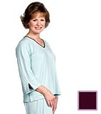 3/4 Sleeve Top (Lavanta Trim, Büyük Patlıcan) Pijama İyonize Goodnighties 21TzU7DflSL. SL160 Goodnighties Ionized Sleepwear 3/4 Sleeve Top (Eggplant with Lavender Trim, Large)