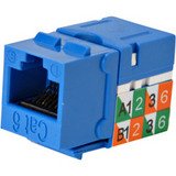 SCP Wire & Cable 90 Degree Cat 6 Keystone Jack - Blue