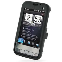 Metal Aluminium Hard Case - Open Screen Design for Verizon HTC Imagio (Black)