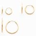 14k Polished 3-Pair Set - Endless Hoop Earrings