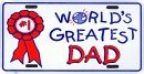 Worlds Greatest Dad License Plate