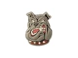 Grey Gray Bulldog Jibbitz with Spiked Collar Crocs Charm