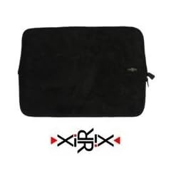 XiRRiX High Quality Netbook Notebook Tasche, Schutzh�lle in Wildleder Optik - Universal - bis 11,6" (29,4cm) - innen orange, aussen schwarz