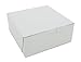 SCT white one-piece non-window bakery boxes, 6 x 6 x 2.5, white, paper, 250/carton