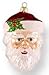 Glass Christmas Ornament, Edwardian Santa Head, Exclusive Mold by MIA