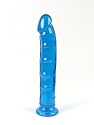 Jelly Jewel Dong with Suction Cup Sapphire