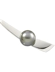 14K White Gold Tahitian Pearl Brooch2. 0 0mm/Button