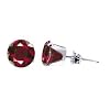 Nickel Free 5mm Round Garnet Cubic Zirconia .925 Sterling Silver Post Friction Back Stud Earrings