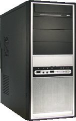 Inter-Tech AOC-01 Magnum Midi-Tower PC-Geh&auml;use inkl. 500 Watt Netzteil (ATX, 4x 5,25 externe, 5x 3,5 interne, 2x USB 2.0) silber