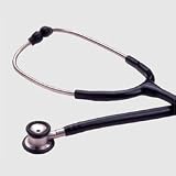 Pediatric Stethoscope - Professional Stainless Steel Stethoscope has non chill rims on bell and diaphragm, includes angled earpieces with screw-on soft and hard tip ear piece. See All King of Canes Products