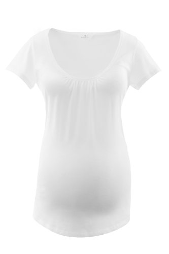 bellybutton Damen Umstandsmode Shirt/ Top 2689 00-90502, Gr. 38 (M), Wei (white) Preisvergleich