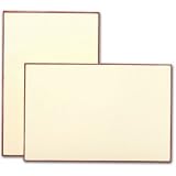 100 Cranberry Bordered Ecru Correspondence Cards