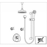 Aqua Brass Universal Shower Kit with Uni-Cross Handle KIT55-37173.BN