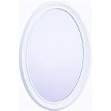 Home Decor Innovatns 20-9307 Napoli-White Oval Mirror (Pack of 4)