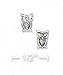 Sterling Silver Owl Post Earrings