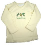 Under the Nile Organic Cotton Veggie Friends Side Snap Tee - NB-3M