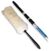 Duster Telescoping Pole Kit, 11'Long, Aluminum/Cream, Sold as 1 Each