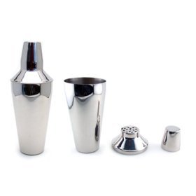 3 Piece Cocktail Shaker - Stainless Steel - 28 oz