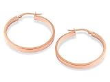 Image of 9ct Rose Gold Hoop Earrings