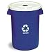 Continental 3200-1 BLUE 32 Gal Round W/out Lid Continental Recycling Con