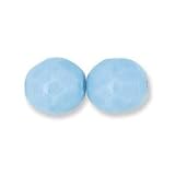 CzechFirePolishGlassBeads8mmRoundBlueTurquoise(25)