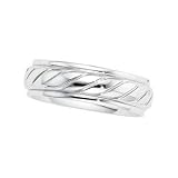14K White Gold Comfort Fit Wedding Band For Men and Women - Sizes 5 - 12, no half sizes