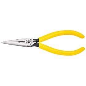 Klein D203-6H2 6-Inch Standard Long-Nose Pliers-Side-Cutting and Switchboard Work