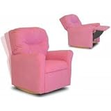 Contemporary Hot Pink Child Rocker Recliner Chair