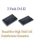 Global Digital 2 Pack Pentax DLI2, Pentax DL12 Brand New Equivalent 1200mAh LithiumIon Camera/Camcorder Battery, Long Lasting cell. It meets or exceeds OEM specifications!