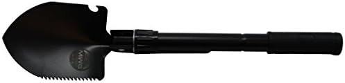MWG Outdoors Folding Shovel with Pickax and Bottle Opener - The Best for Gardening, Backpacking, Hiking and Camping - Multi-functioning Steel Spade