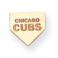 14K Chicago Cubs Home Plate Chicago Cubs Post Earrings