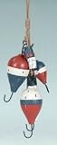 5 Piece Fishing Floats Bobbers on Rope Nautical Decor