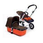 Bugaboo Cameleon Stroller - Orange Base - Dark Brown Canvas
