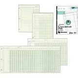 Column Pad, 4 Column, 2-3/8 Wide, 40 Line/Page, 11x8-1/2, Green, 50/Pad WLJG7204