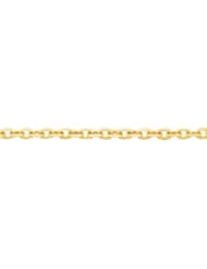 Solid Diamond Cut Cable Chain 14K Gold Yellow Ch123 24 Inch